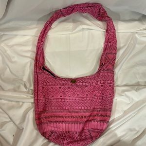 Boho crossbody bag-pink